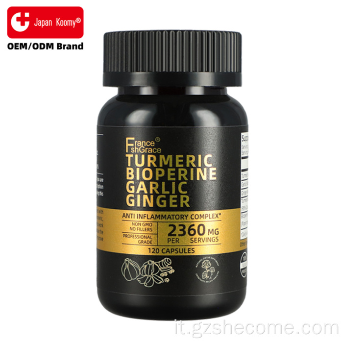Shecome Curcuma Supporto immunitario Capsule di zenzero e curcuma